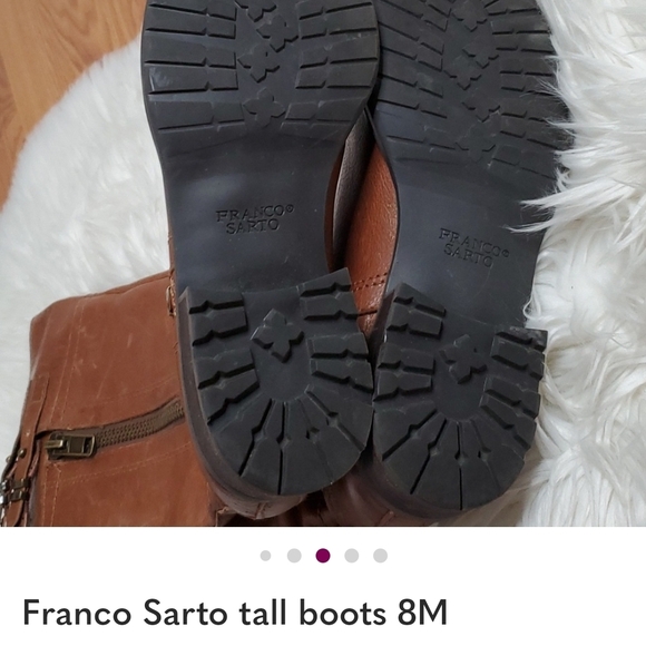 Franco Sarto Brown Tall Leather Boots - Picture 3 of 4